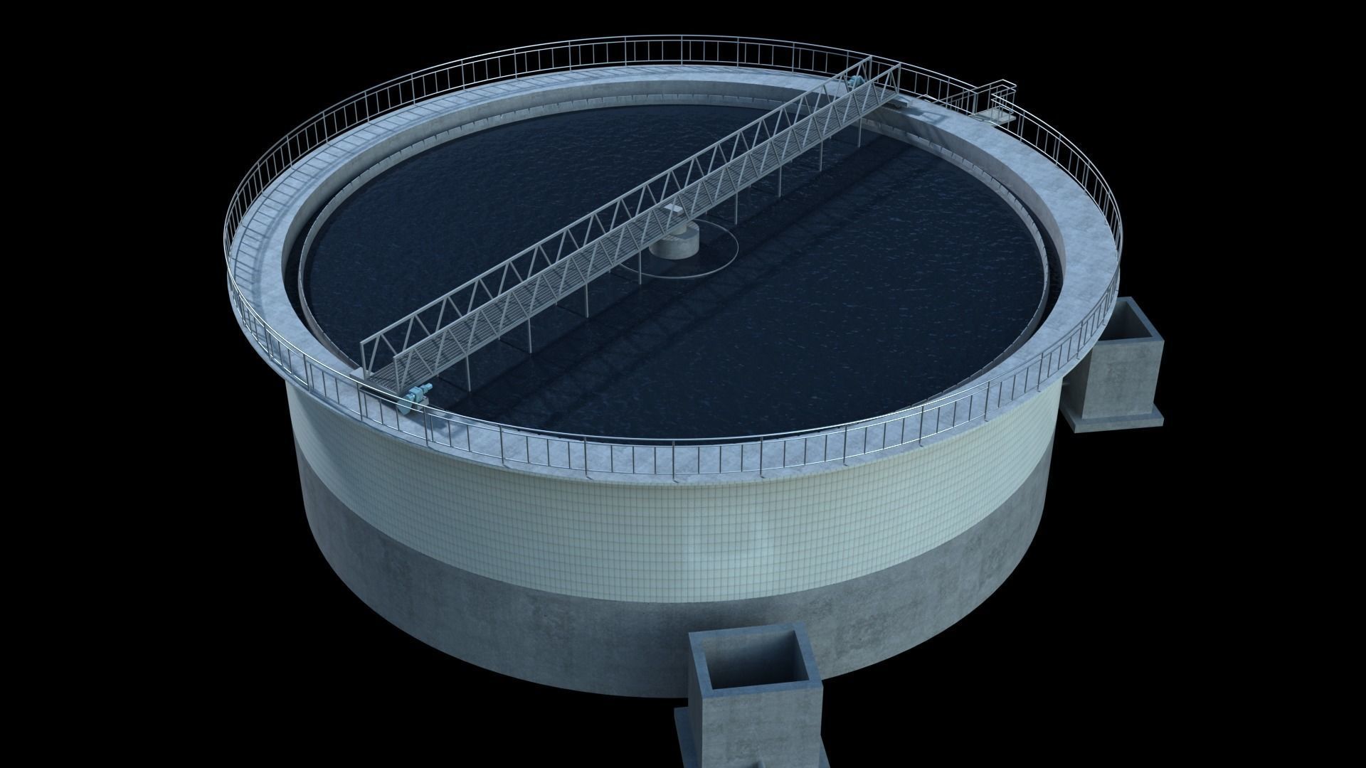 Wastewater Clarifiers 3D model_1