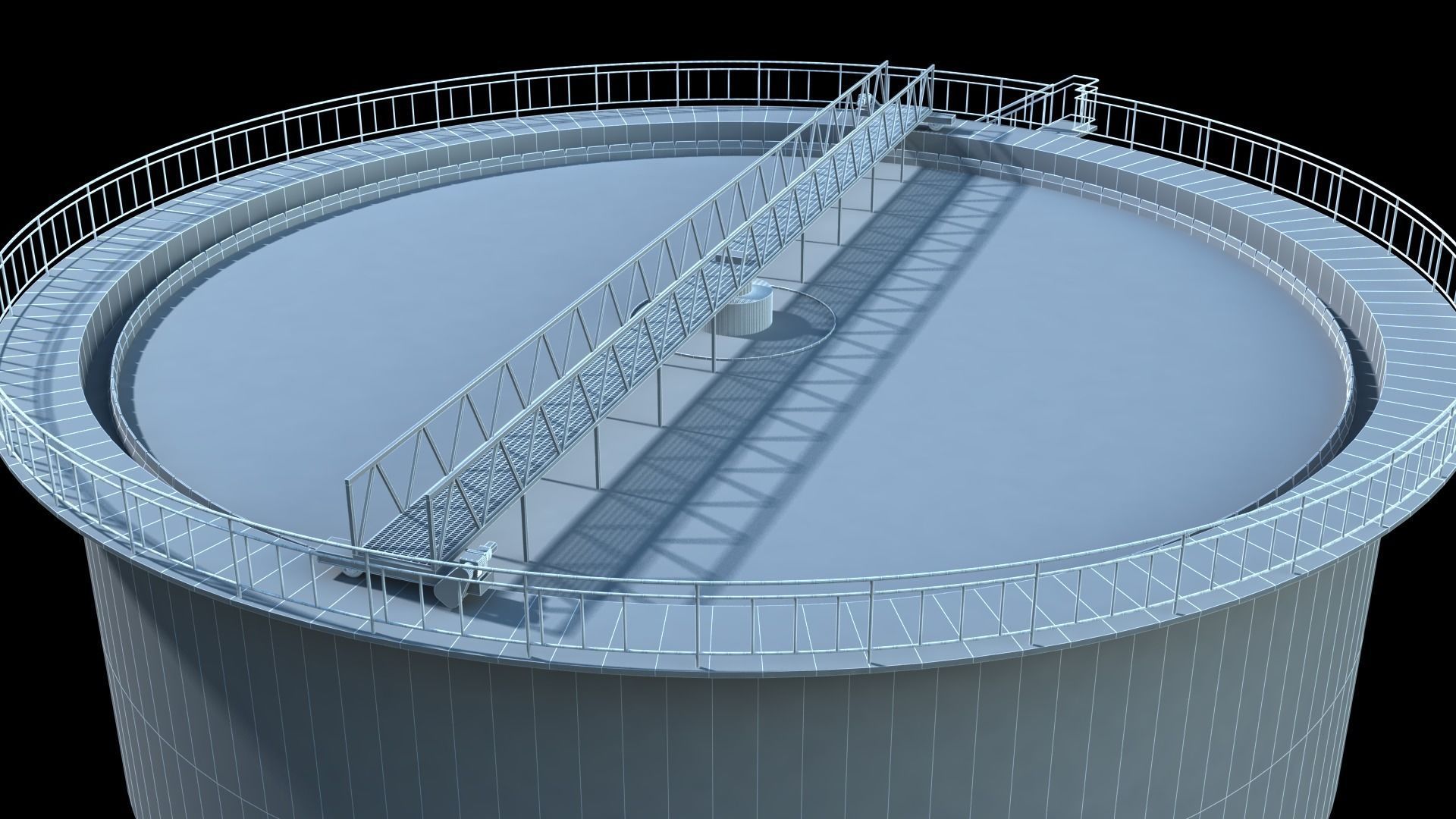 Wastewater Clarifiers 3D model_9