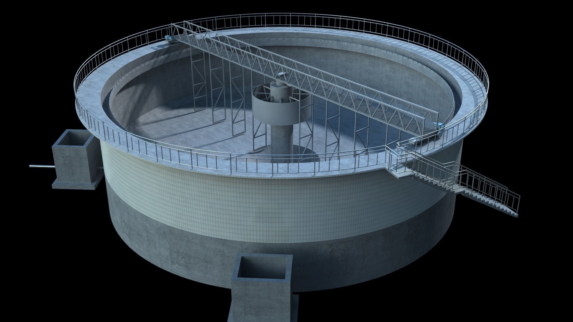 Wastewater Clarifiers 3D model_5