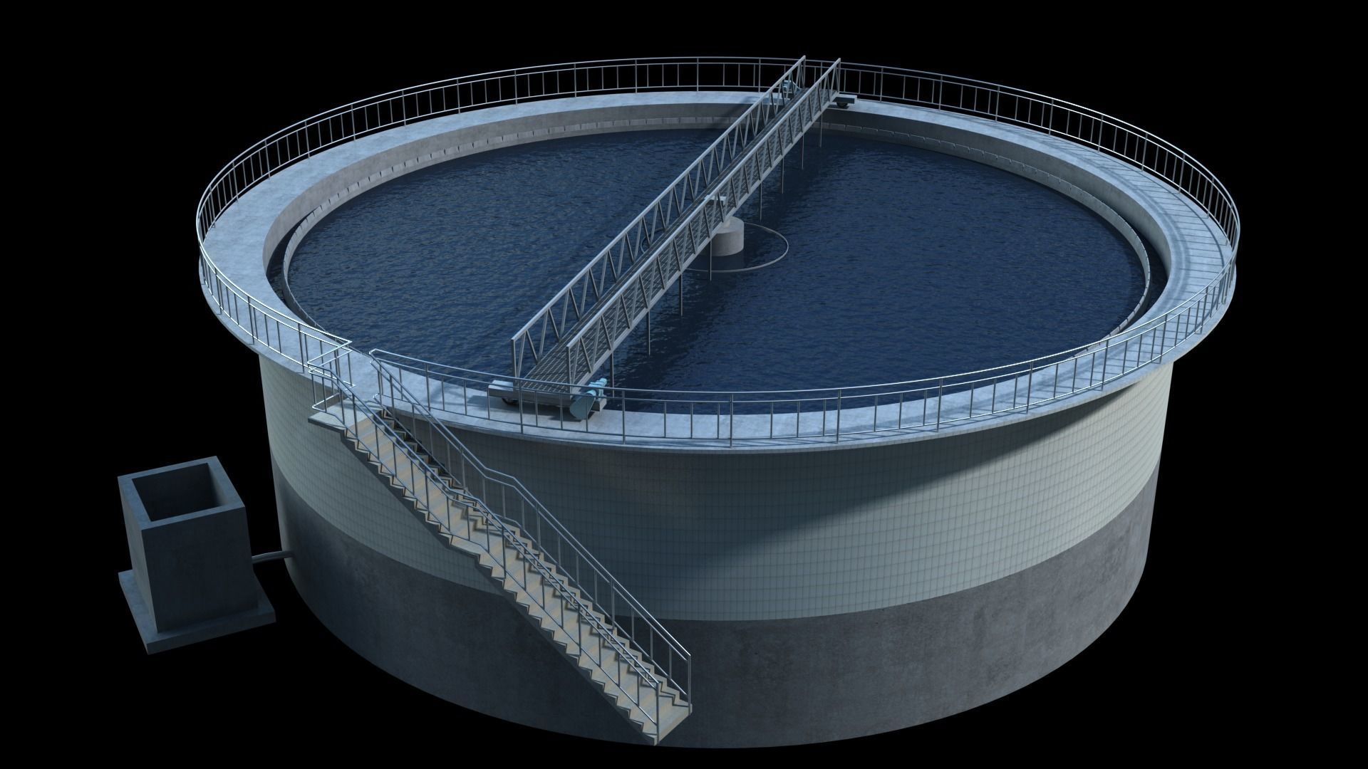 Wastewater Clarifiers 3D model_2