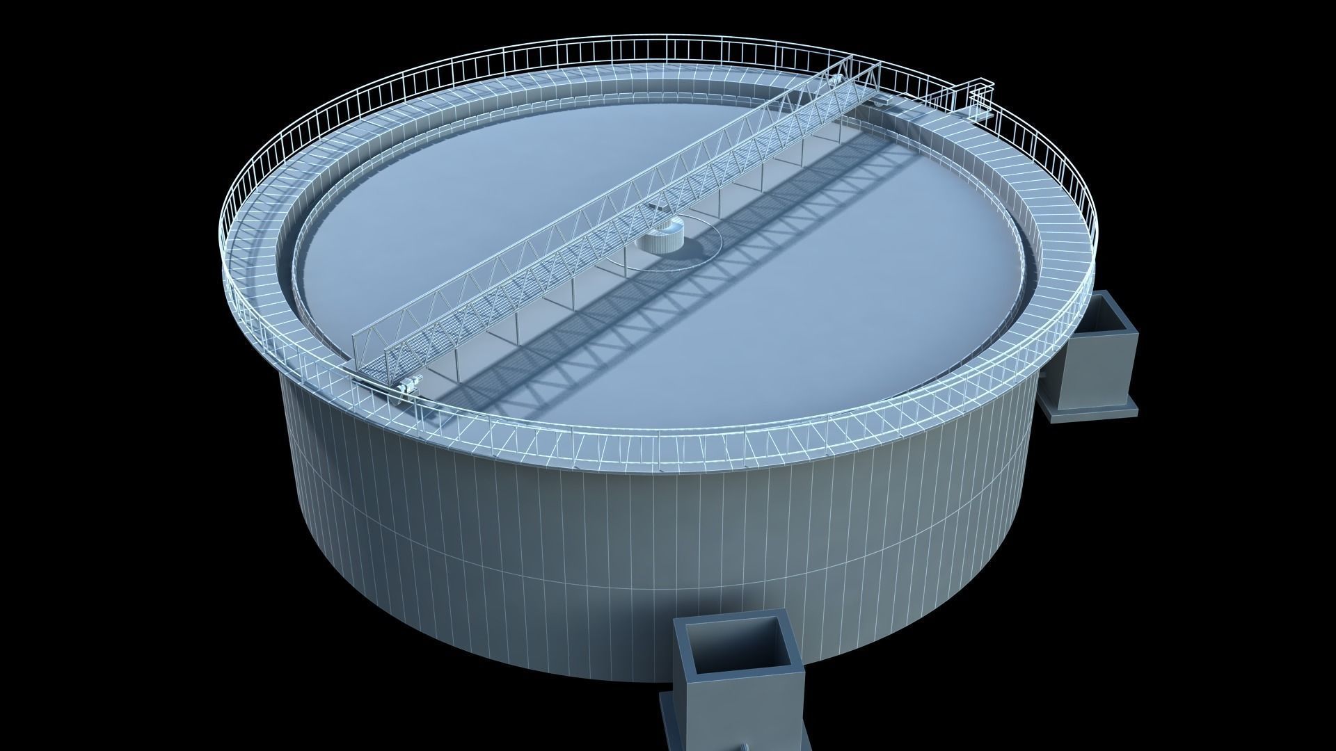 Wastewater Clarifiers 3D model_7