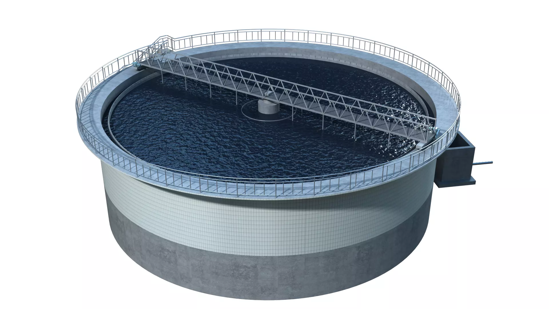 Wastewater Clarifiers 3D model_0