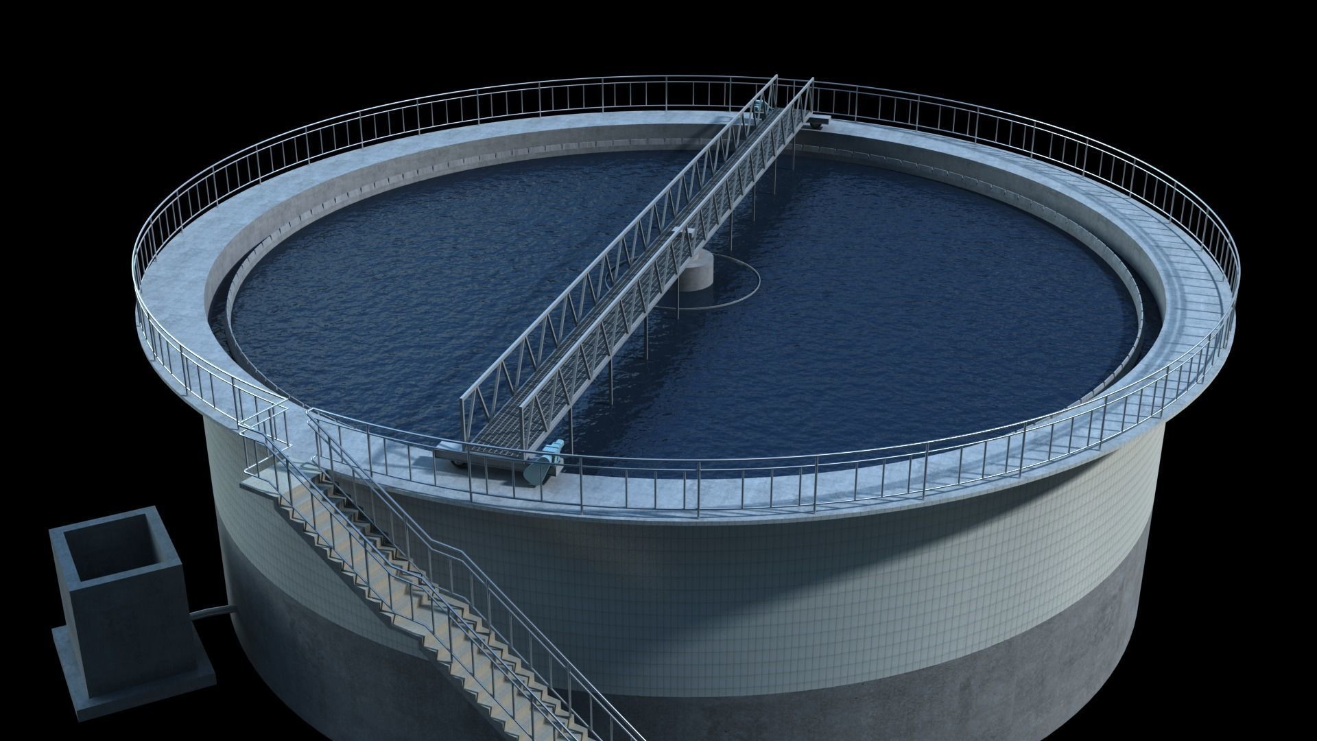 Wastewater Clarifiers 3D model_3