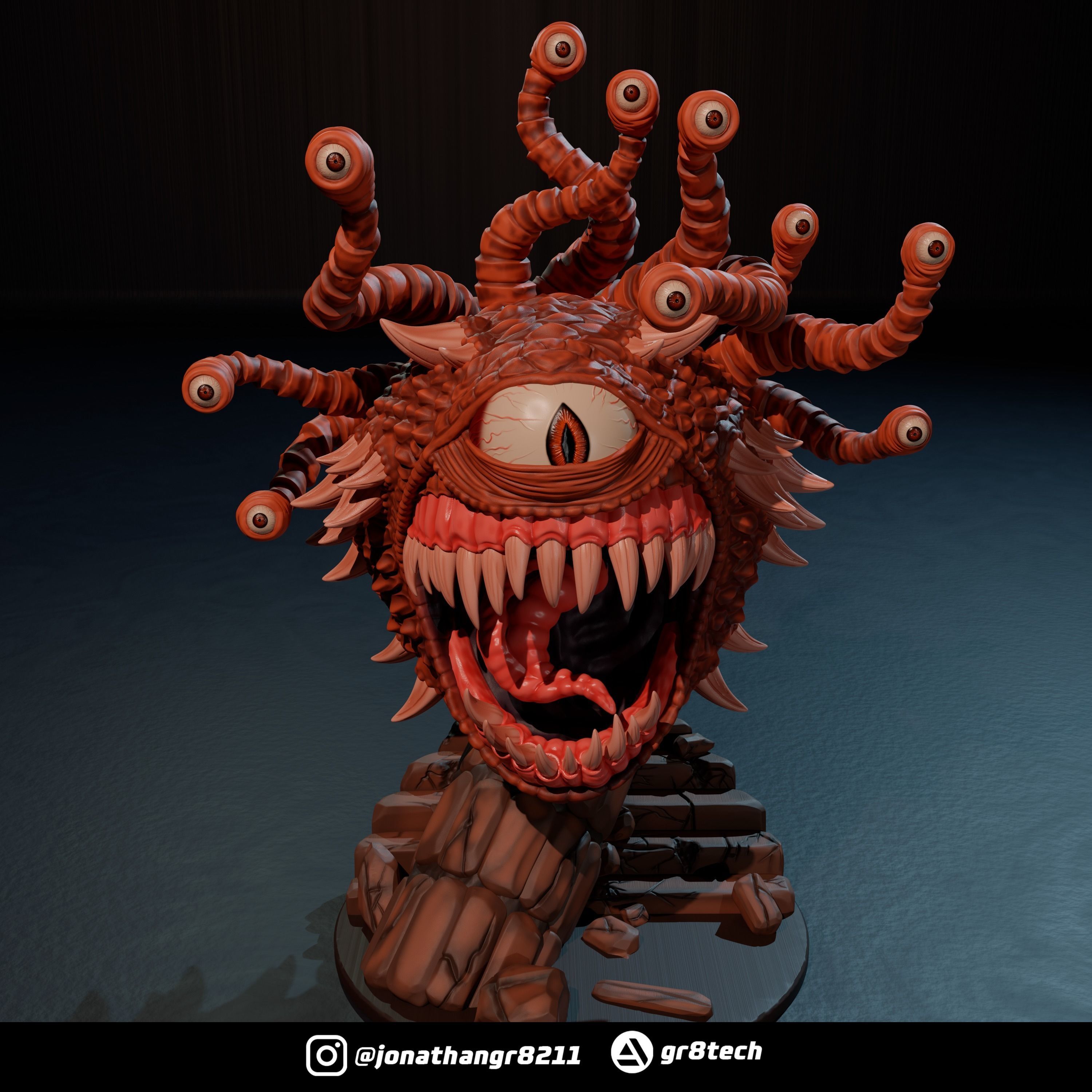 Beholder DnD Monster 3D print model_1