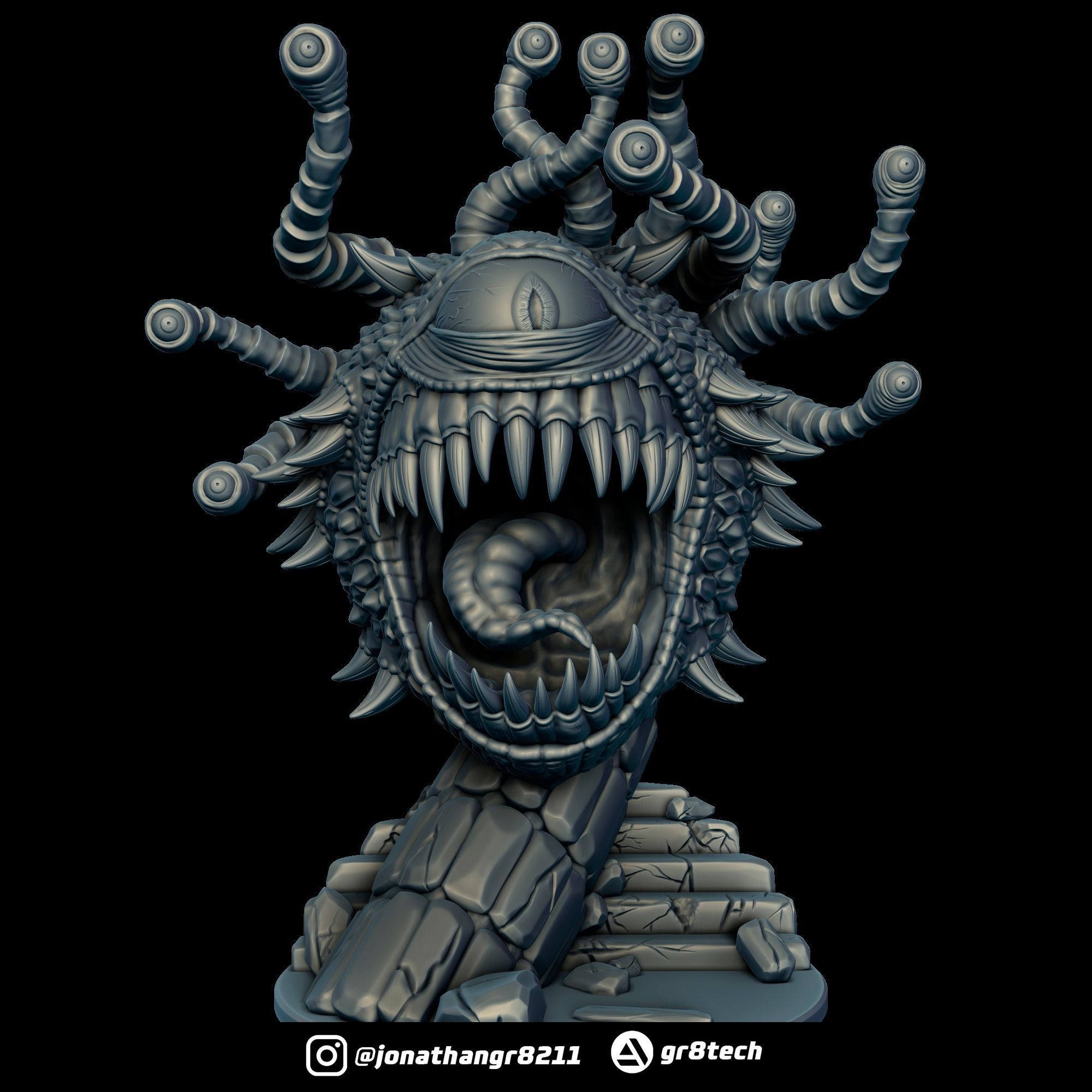Beholder DnD Monster 3D print model_5