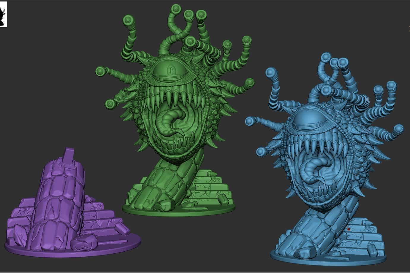 Beholder DnD Monster 3D print model_10