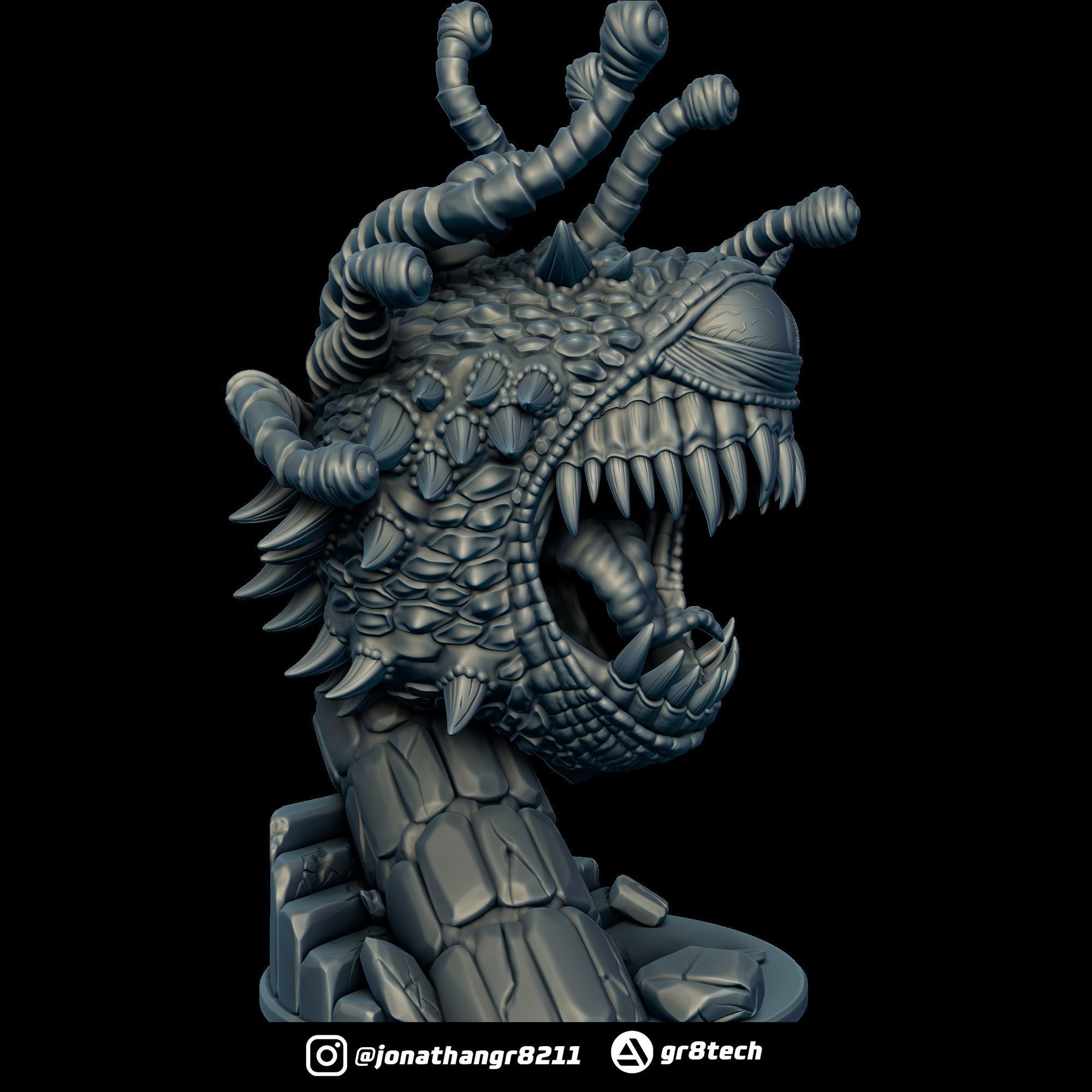 Beholder DnD Monster 3D print model_7