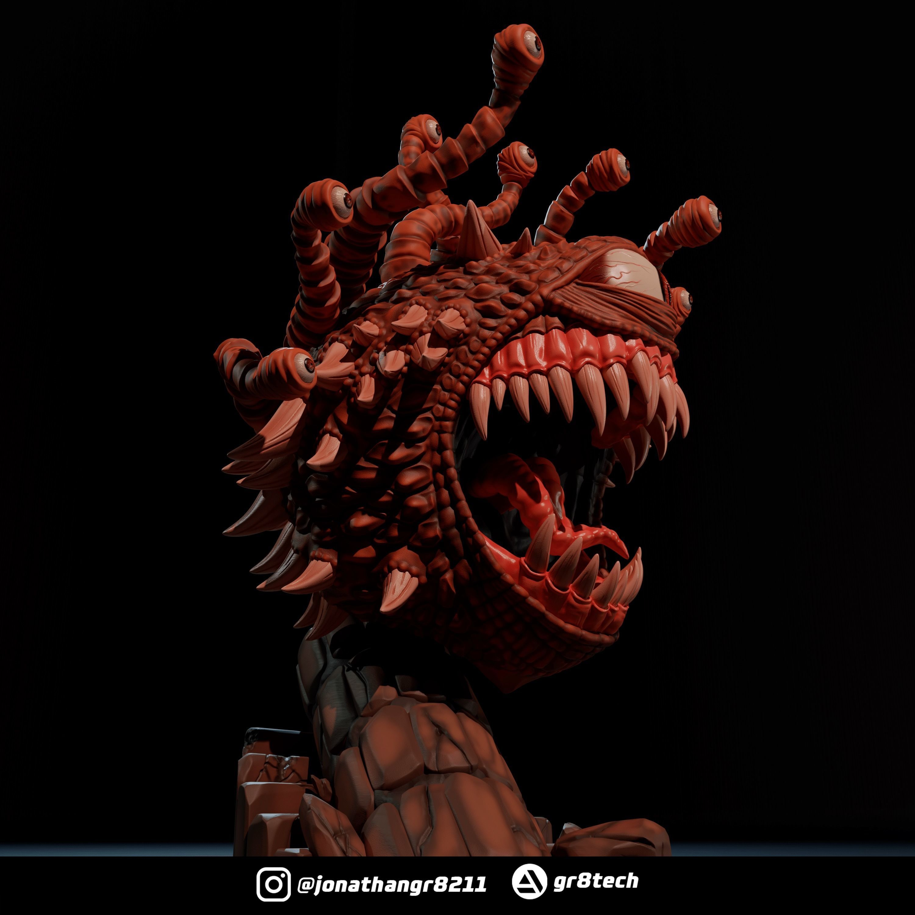 Beholder DnD Monster 3D print model_2
