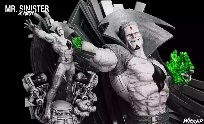 Wicked Marvel Mr Sinister Sculpture 3D print model 3D print model