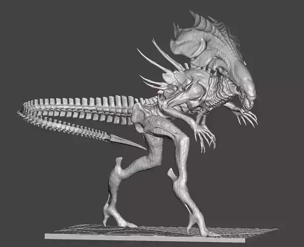 ALIENS QUEEN XENOMORPH DYNAMIC POSE FIRETEAM ELITE-HIGH POLY STL 3D print model