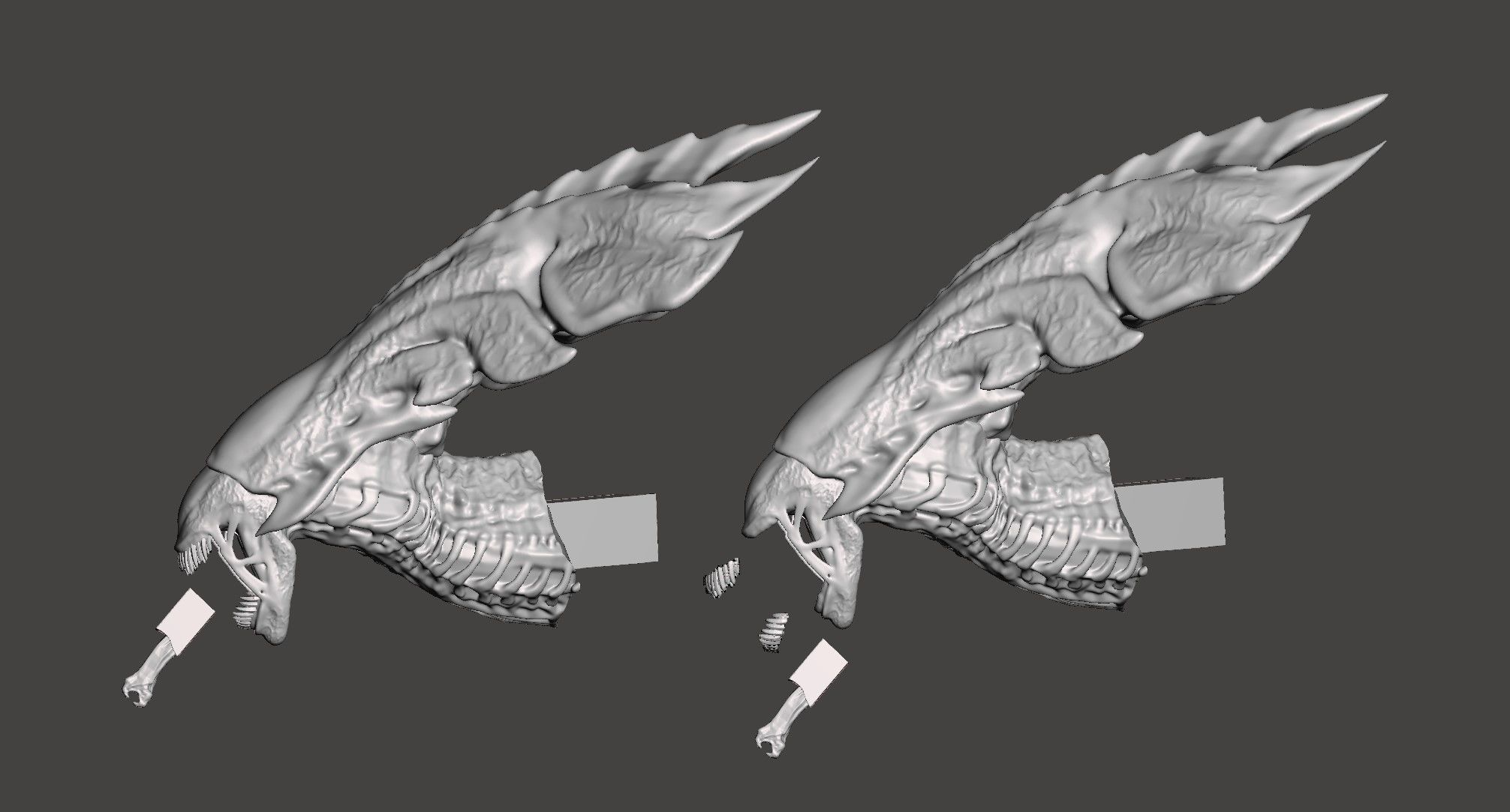 ALIENS QUEEN XENOMORPH DYNAMIC POSE FIRETEAM ELITE-HIGH POLY STL 3D print model_15