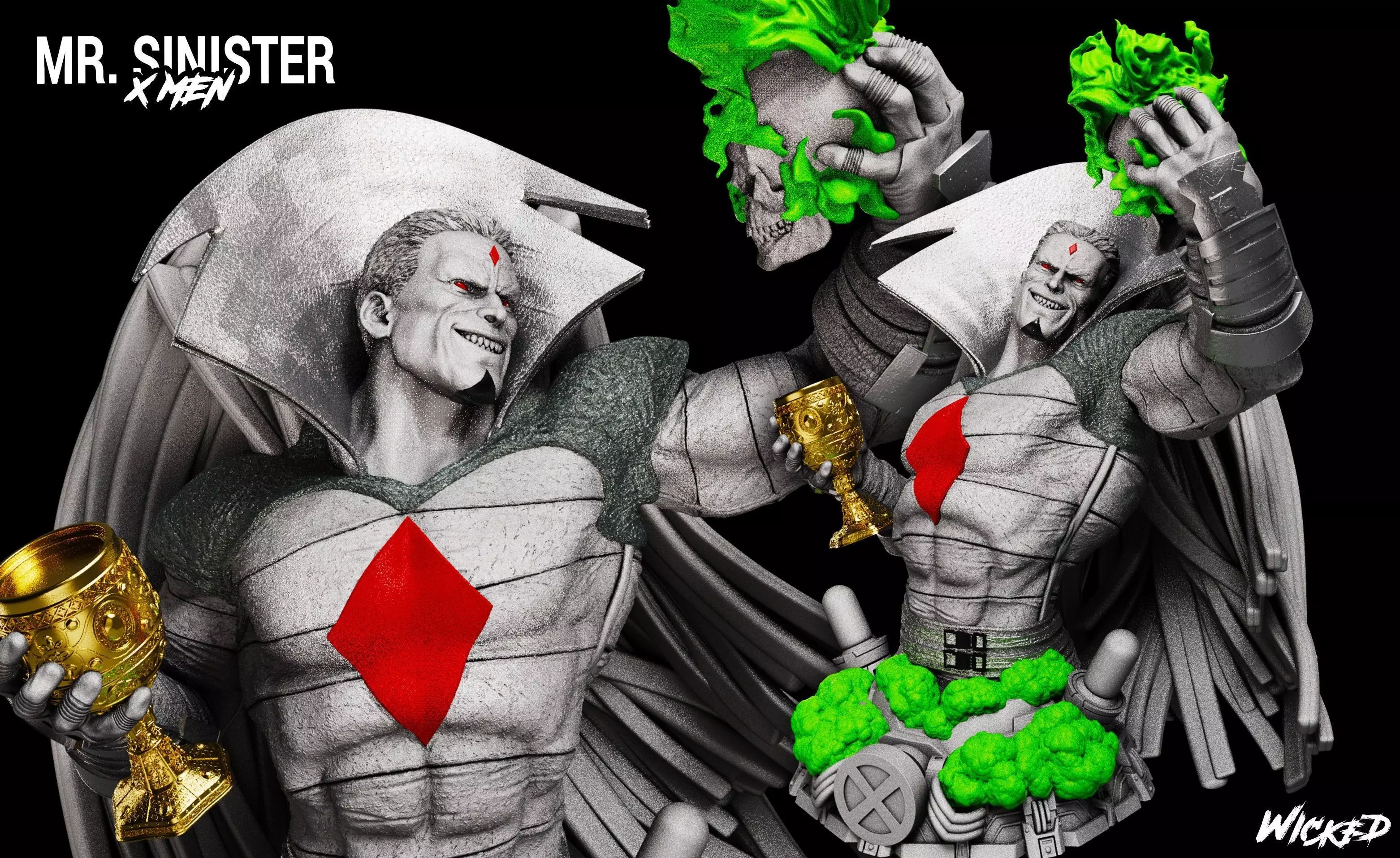 Wicked Marvel Mr Sinister Bust 3D print model 3D print model