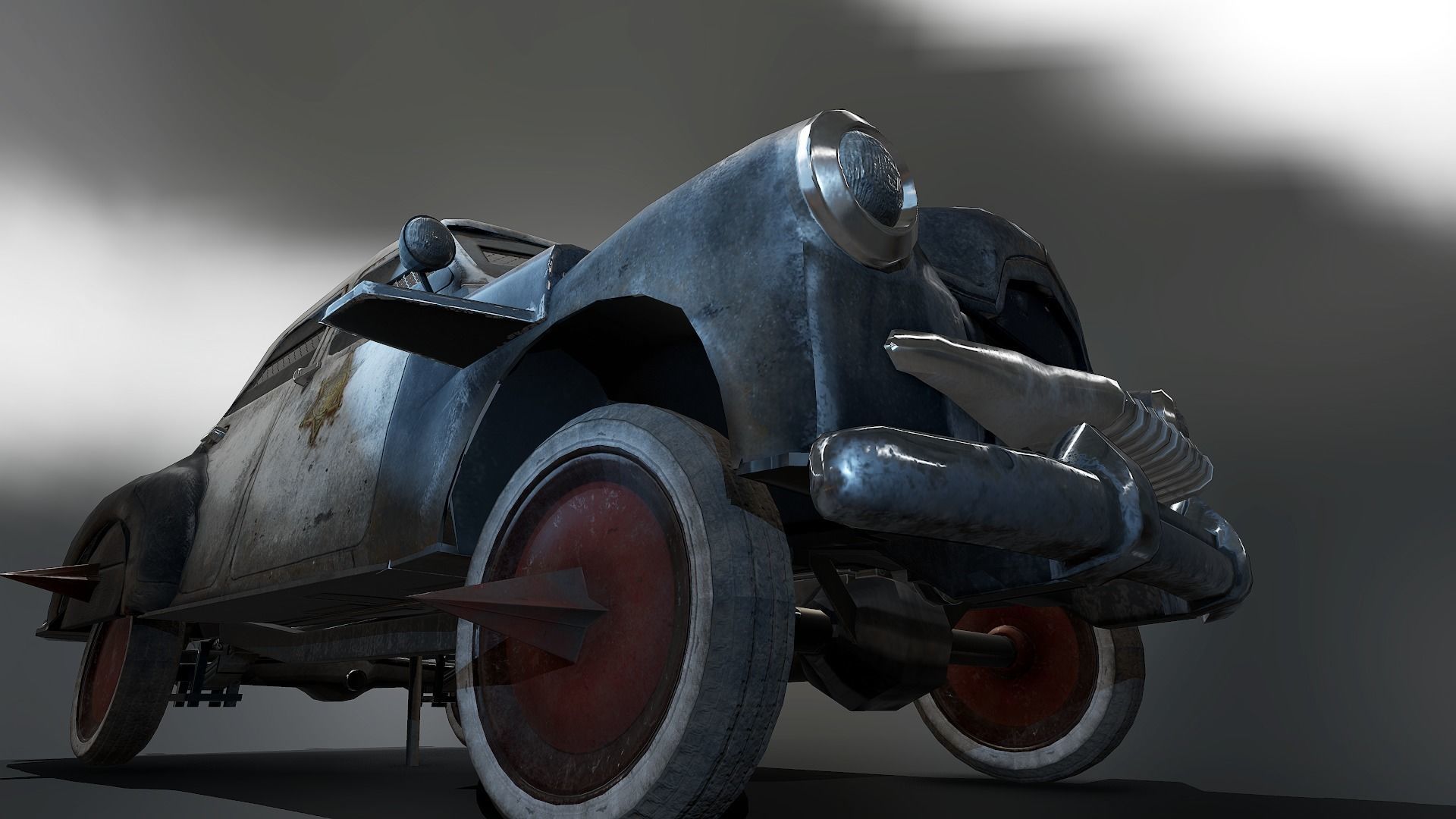 Car post-apocalypse the Judgement da1 Low-poly 3D model_11