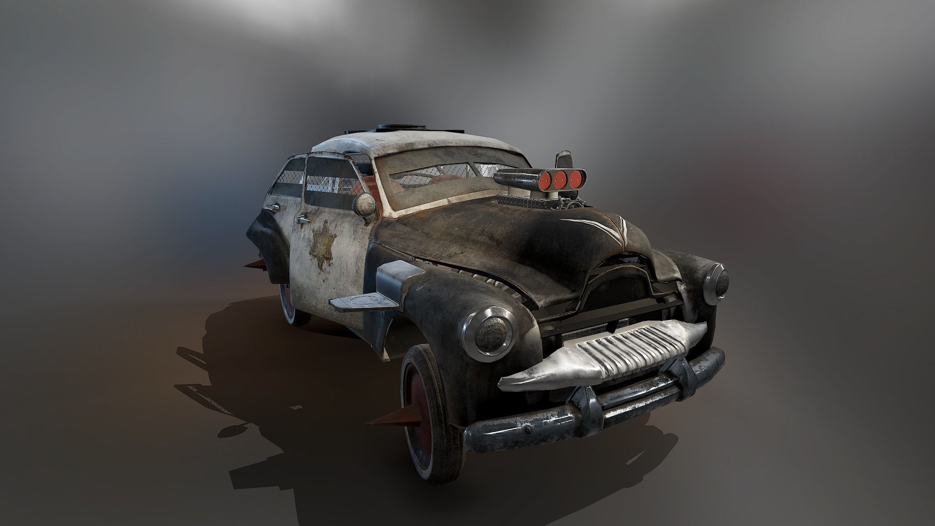 Car post-apocalypse the Judgement da1 Low-poly 3D model_12