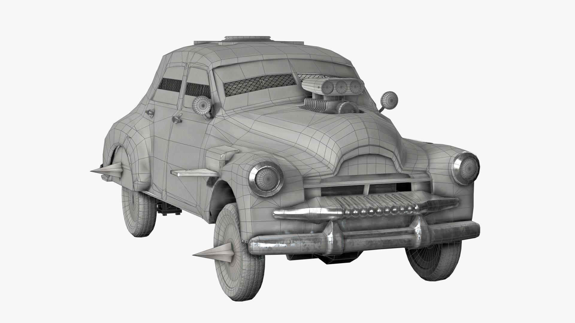 Car post-apocalypse the Judgement da1 Low-poly 3D model_13
