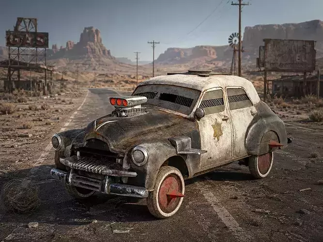 Car post-apocalypse Game ready PBR da1