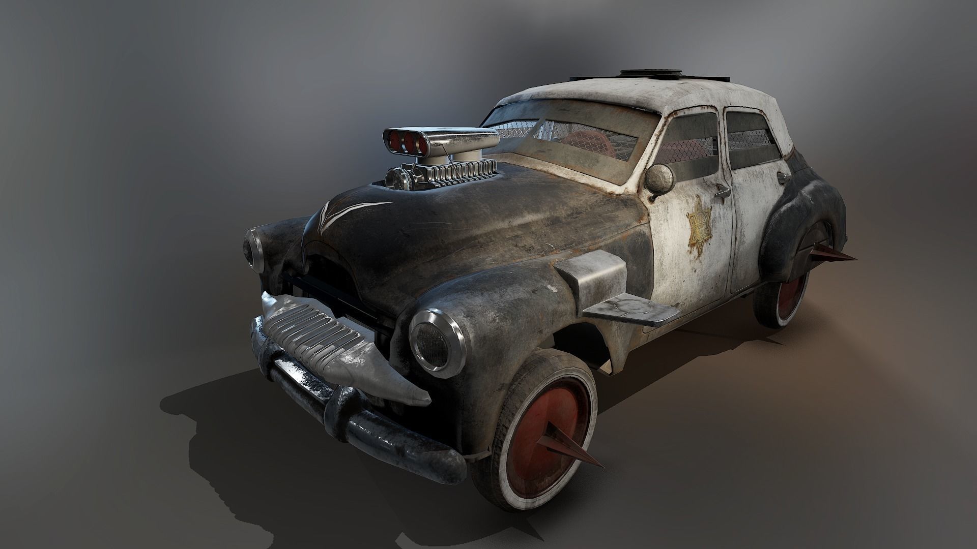 Car post-apocalypse the Judgement da1 Low-poly 3D model_8