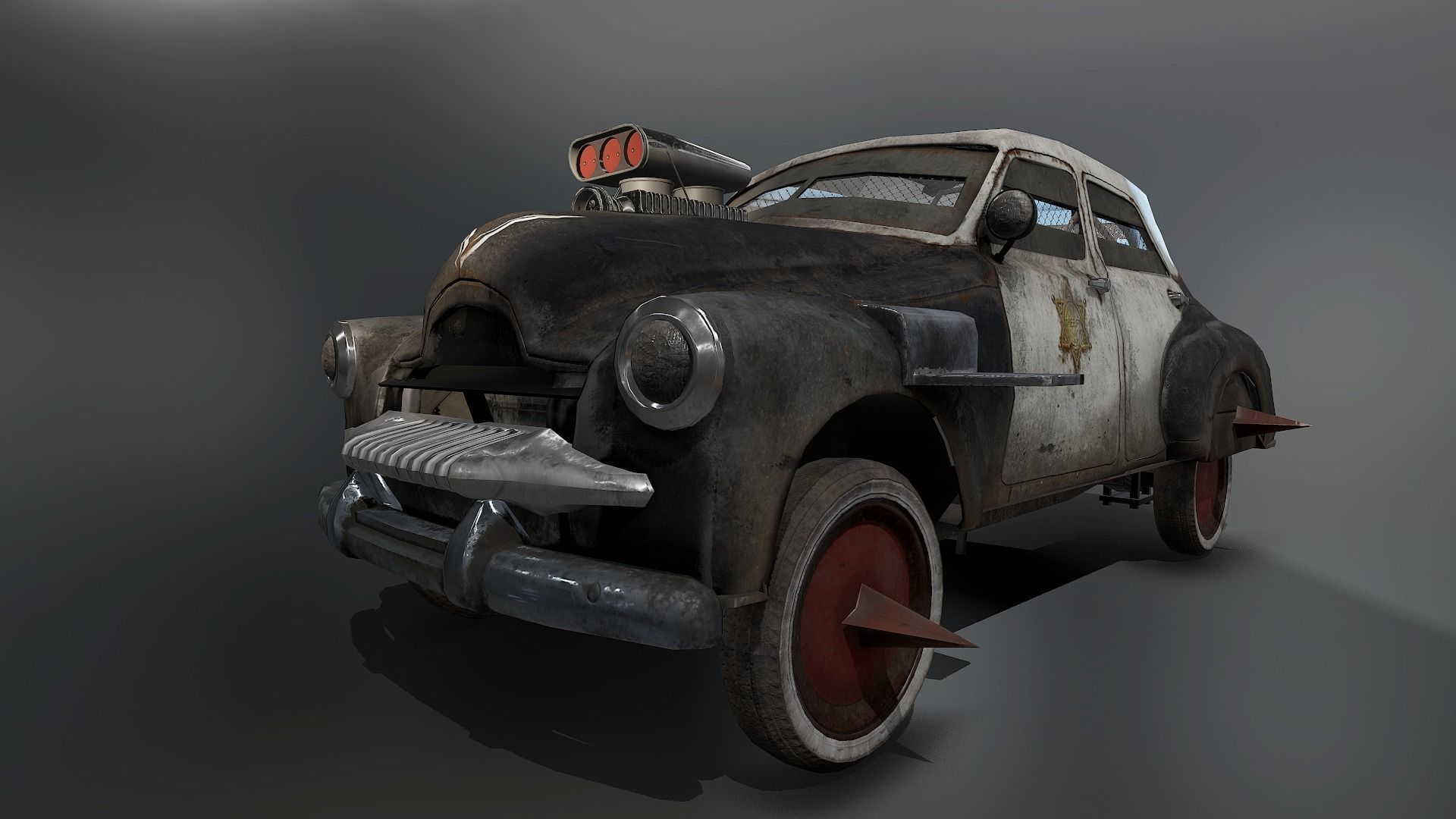 Car post-apocalypse the Judgement da1 Low-poly 3D model_7
