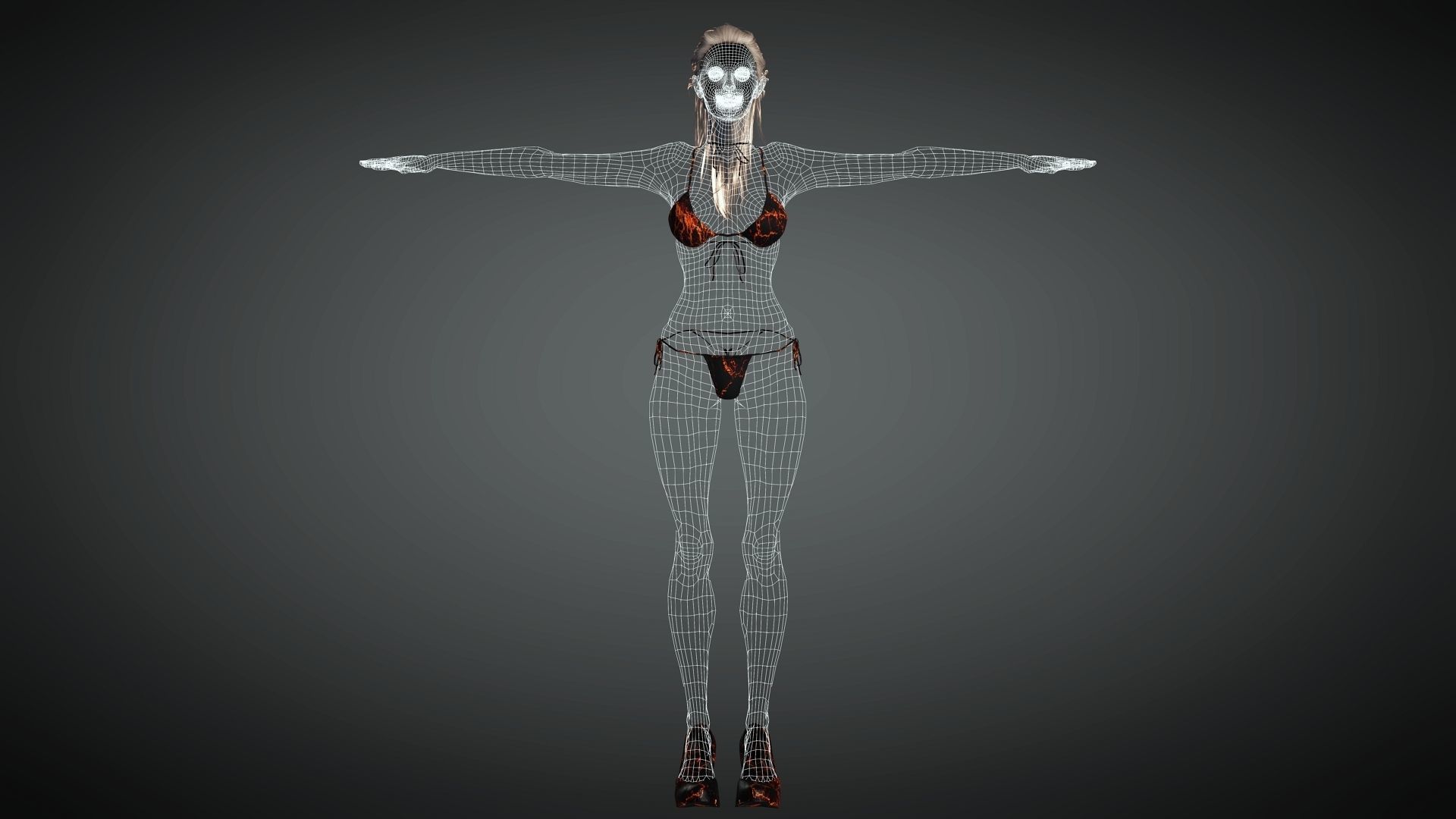 MarySue Bikini 3D VR Model Low-poly 3D model_5