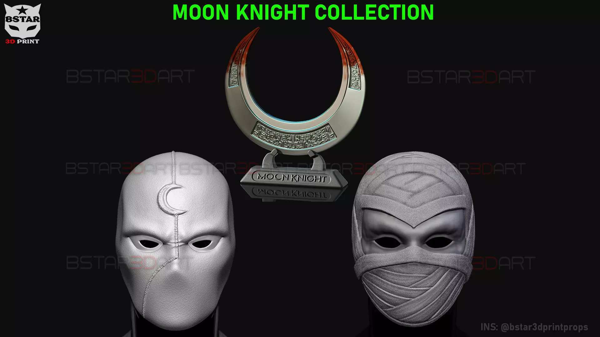 MOON KNIGHT COSPLAY 3D Model Collection_0
