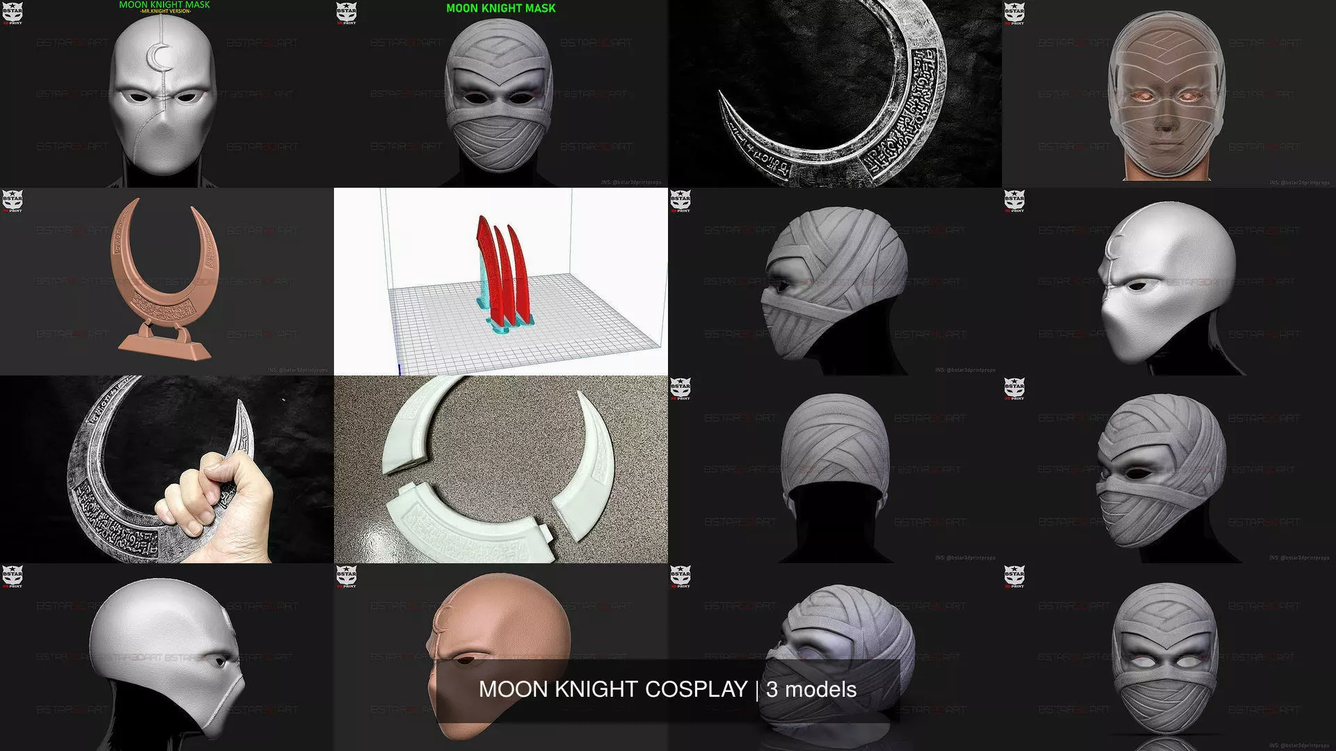 MOON KNIGHT COSPLAY 3D Model Collection_1