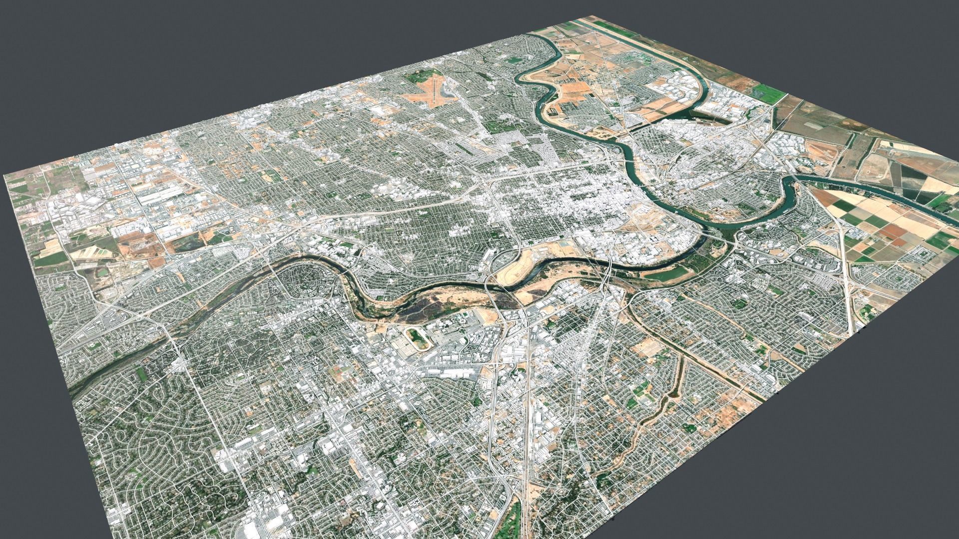 Cityscape Sacramento California USA 3D model_8