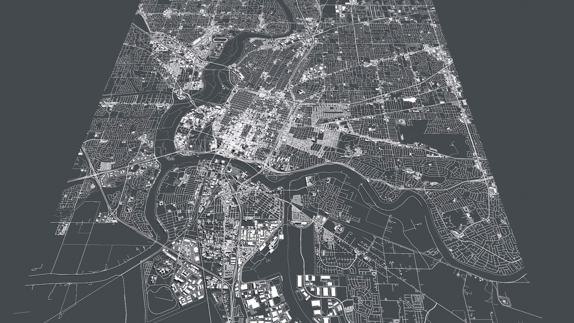 Cityscape Sacramento California USA 3D model_2
