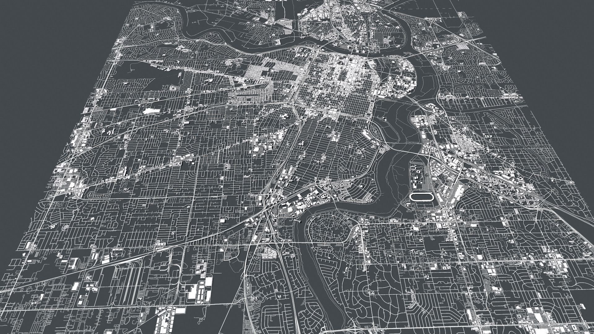 Cityscape Sacramento California USA 3D model_11