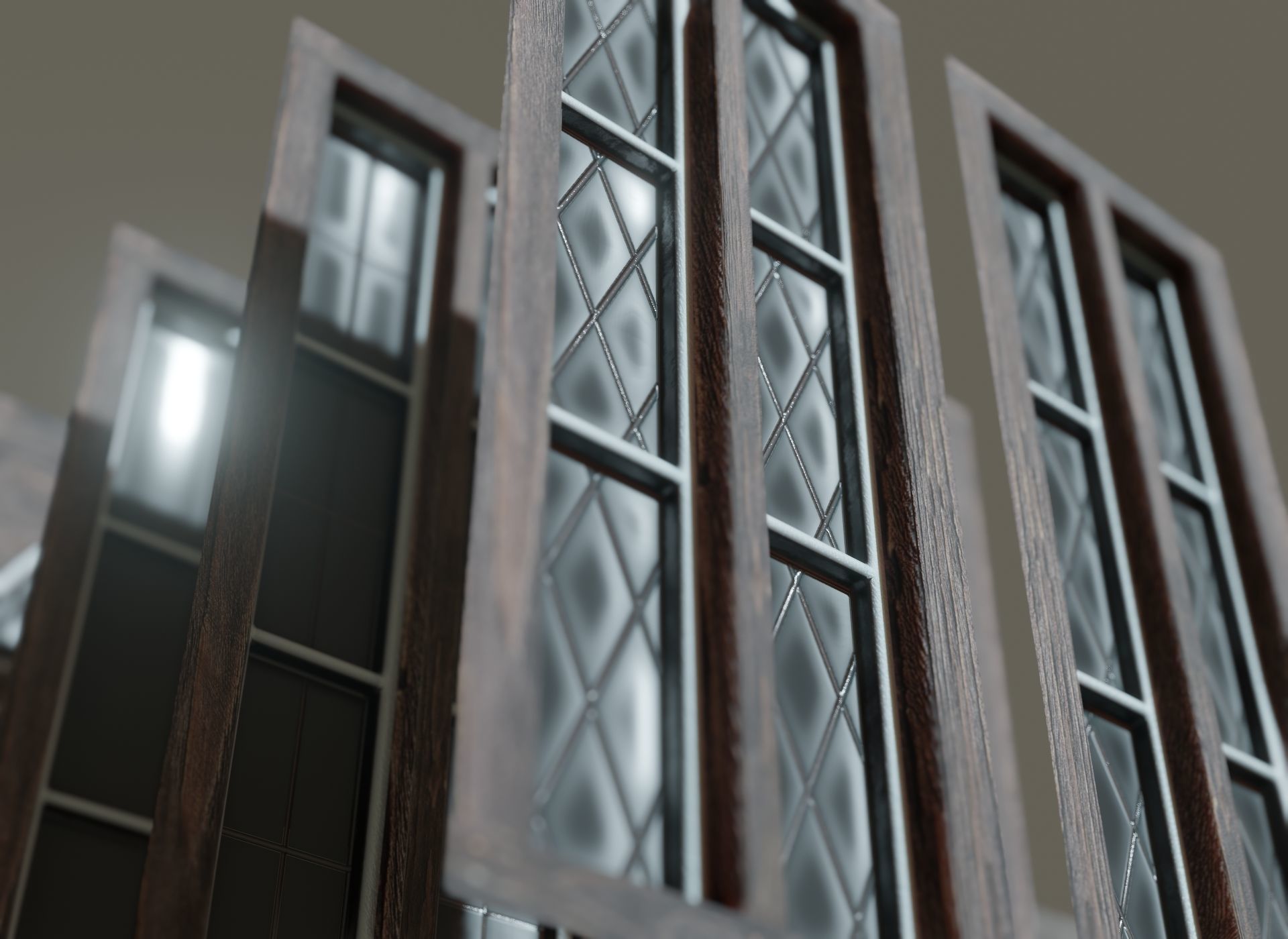 Medieval Town House with over 160 piece Modular Asset Kit Low-poly 3D model_8