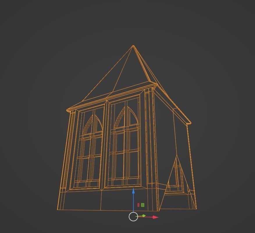 Medieval Town House with over 160 piece Modular Asset Kit Low-poly 3D model_12