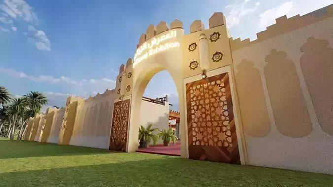 3D design for an entire exhibition of Arab heritage