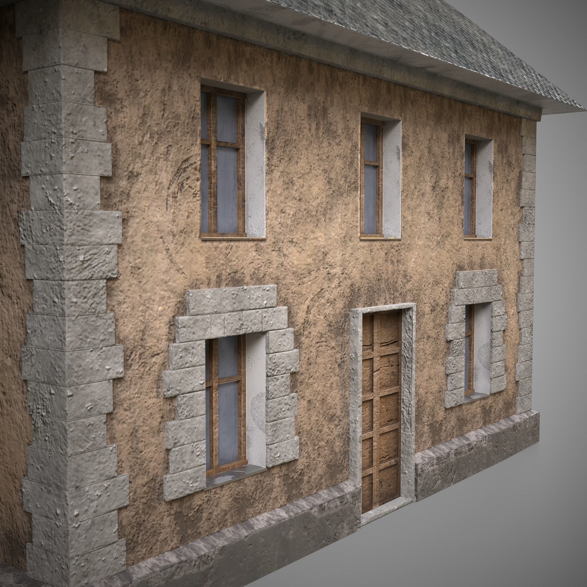 A low-poly 3D model of a home Low-poly 3D model_7