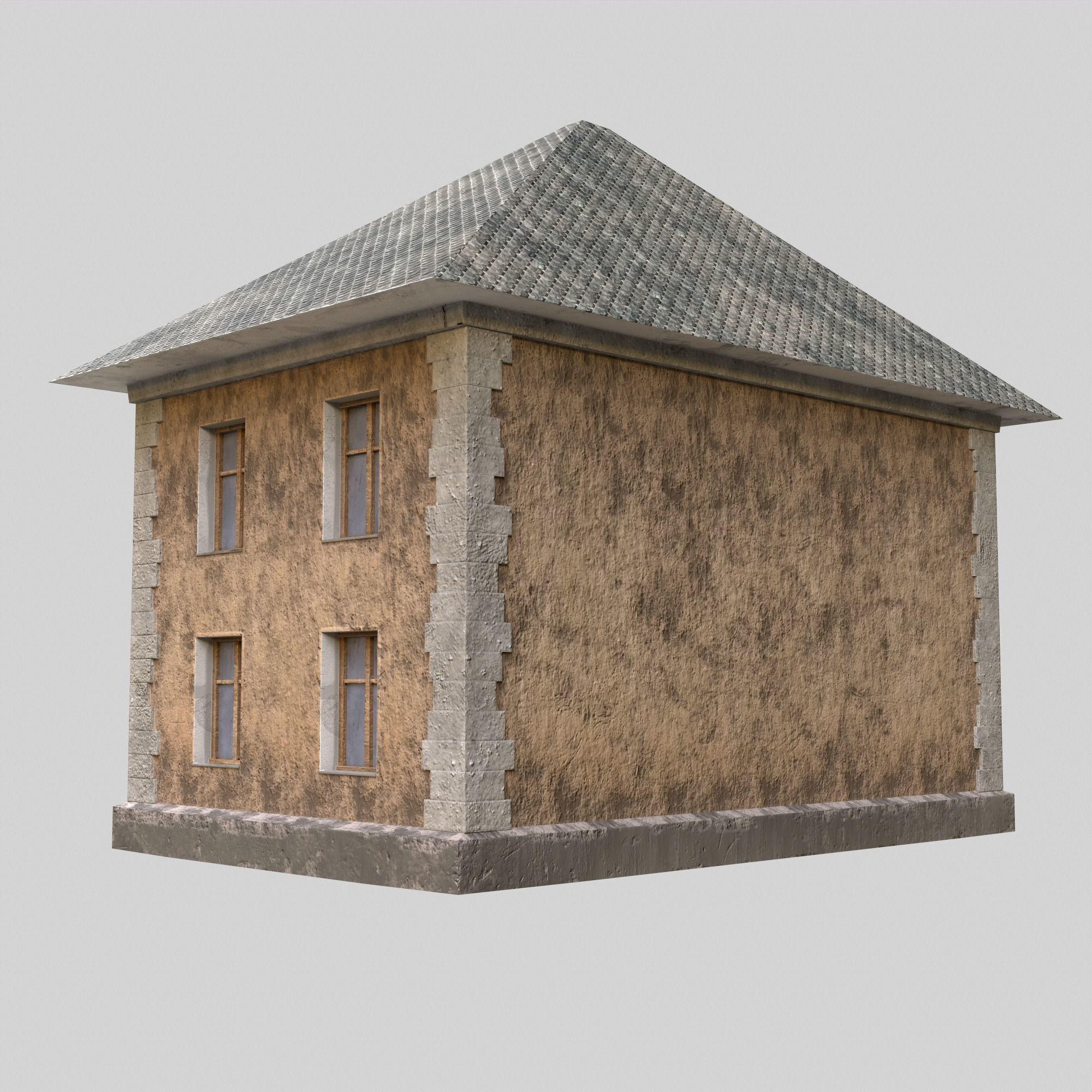 A low-poly 3D model of a home Low-poly 3D model_3