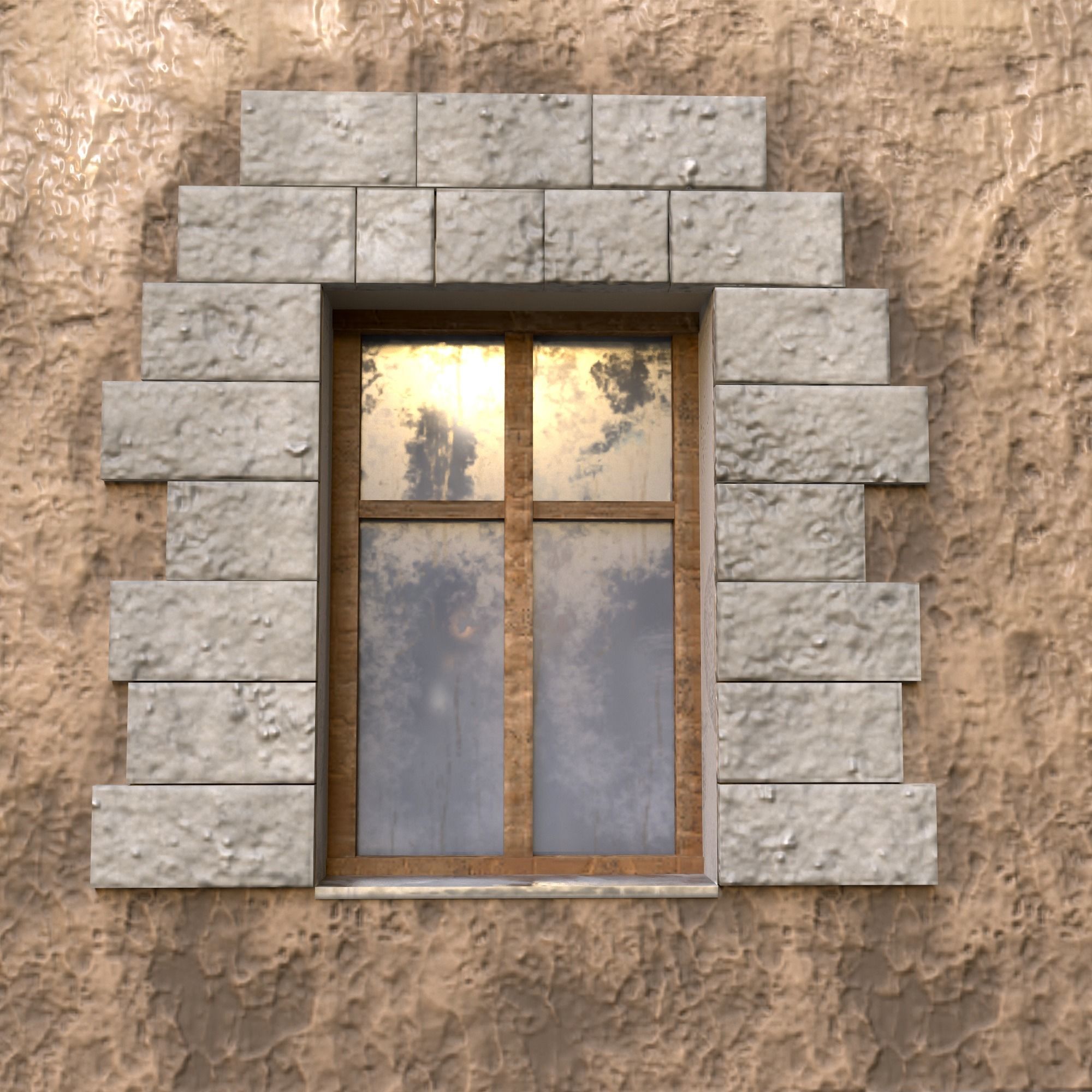 A low-poly 3D model of a home Low-poly 3D model_5