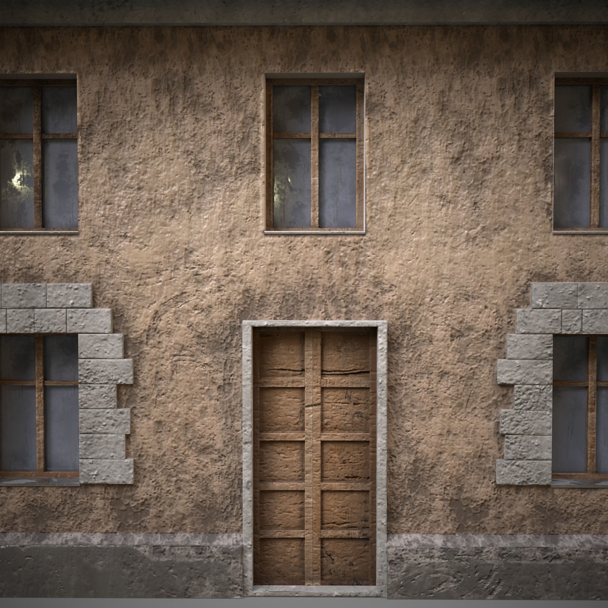 A low-poly 3D model of a home Low-poly 3D model_6