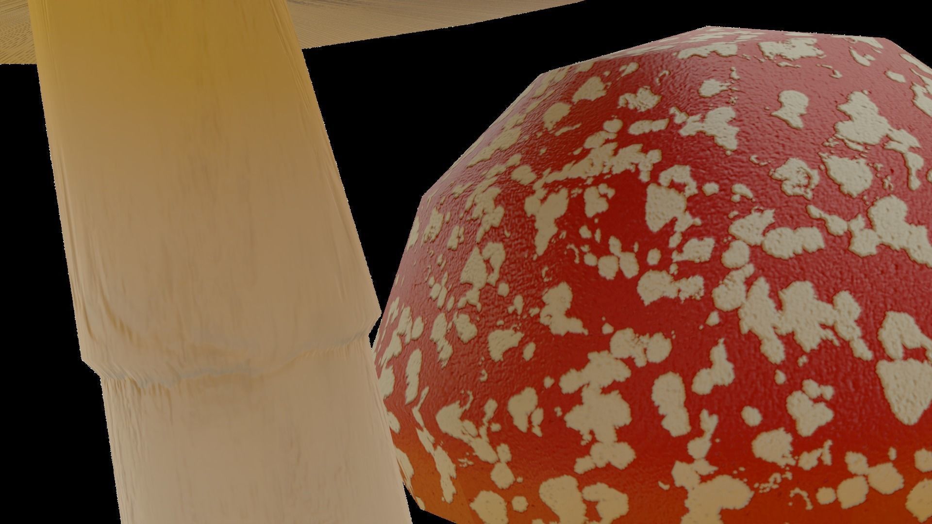 Cartoon Mushrooms - game ready Free low-poly 3D model_7