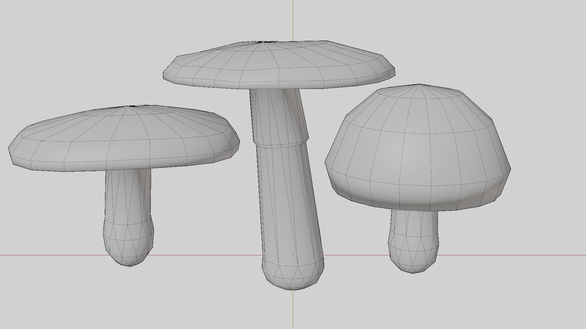 Cartoon Mushrooms - game ready Free low-poly 3D model_14
