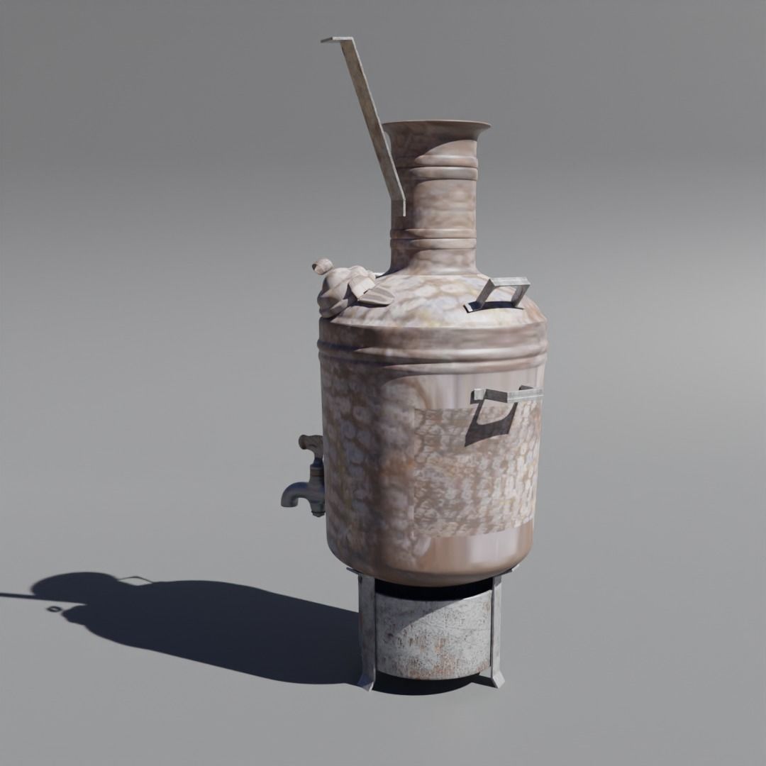 Low Poly 3d Boiler in Indian Tea Shops Low-poly 3D model_44