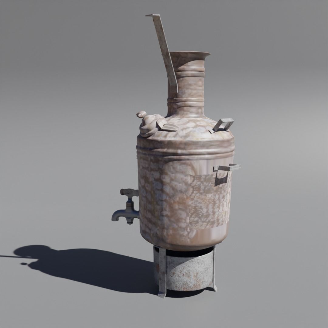 Low Poly 3d Boiler in Indian Tea Shops Low-poly 3D model_46