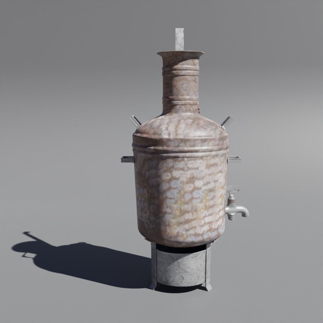 Low Poly 3d Boiler in Indian Tea Shops Low-poly 3D model_29