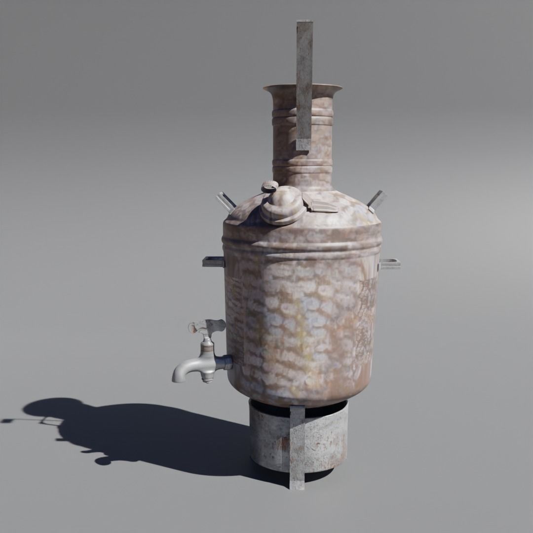 Low Poly 3d Boiler in Indian Tea Shops Low-poly 3D model_54