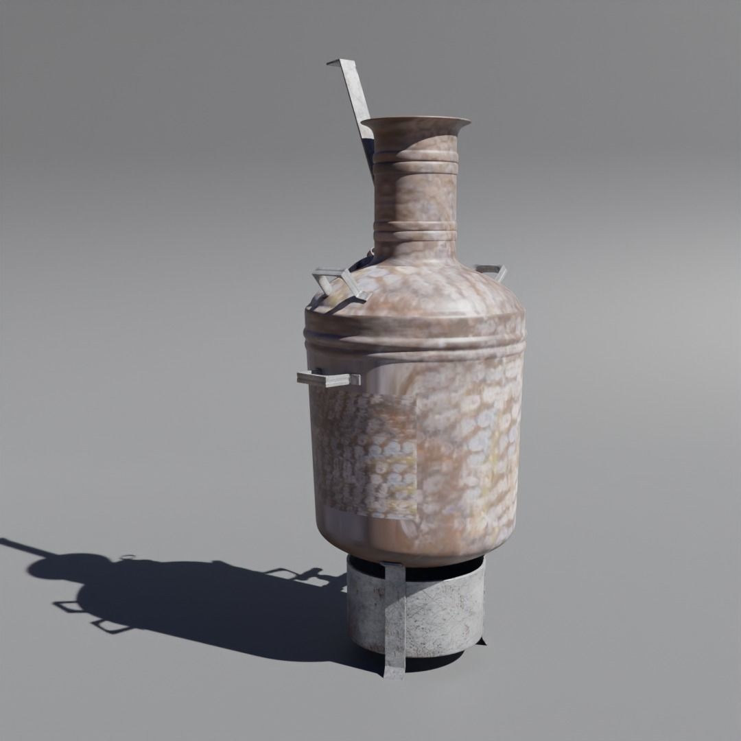 Low Poly 3d Boiler in Indian Tea Shops Low-poly 3D model_34