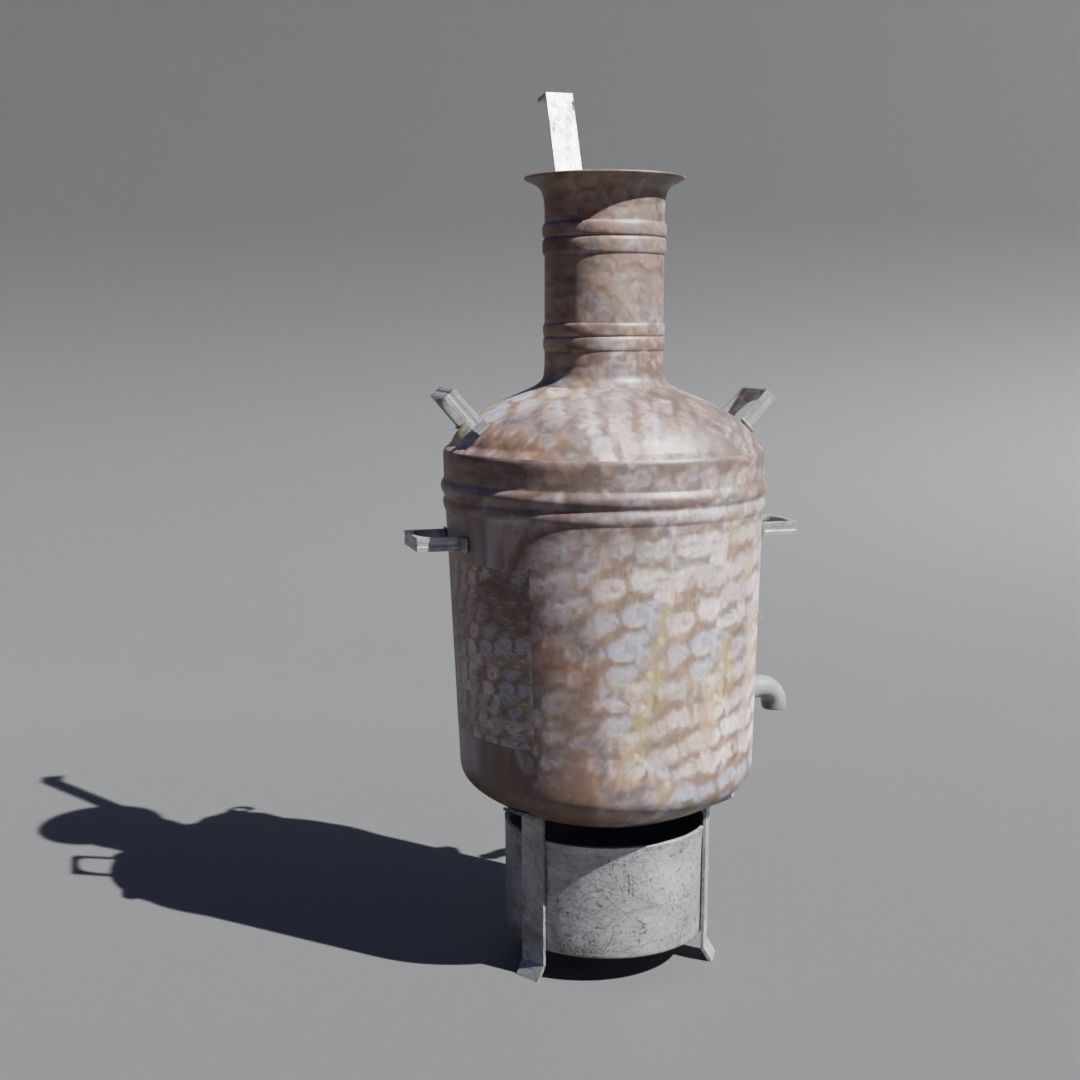 Low Poly 3d Boiler in Indian Tea Shops Low-poly 3D model_31