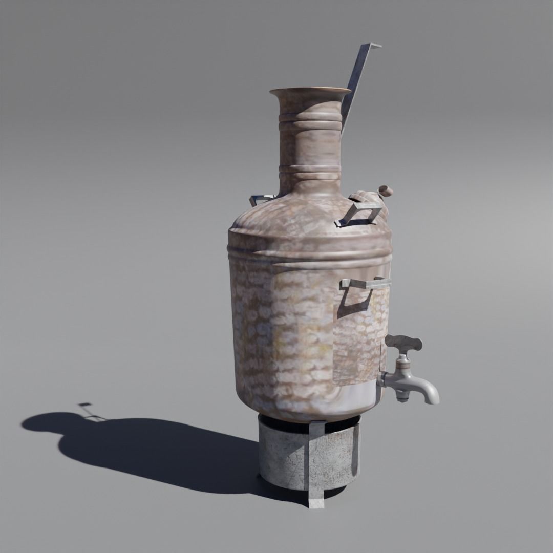 Low Poly 3d Boiler in Indian Tea Shops Low-poly 3D model_23