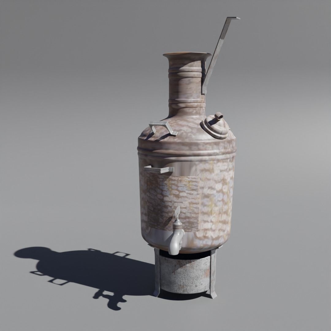 Low Poly 3d Boiler in Indian Tea Shops Low-poly 3D model_14