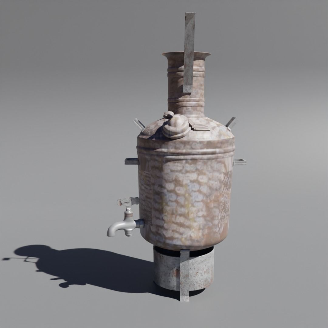 Low Poly 3d Boiler in Indian Tea Shops Low-poly 3D model_55