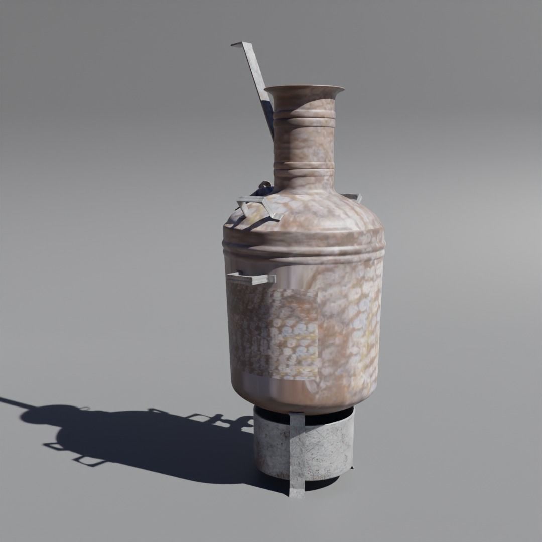 Low Poly 3d Boiler in Indian Tea Shops Low-poly 3D model_35