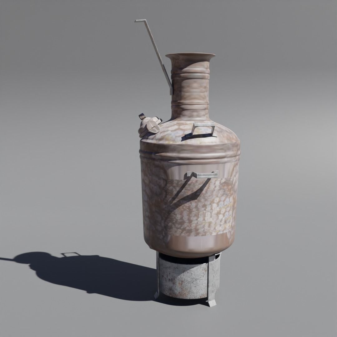 Low Poly 3d Boiler in Indian Tea Shops Low-poly 3D model_41