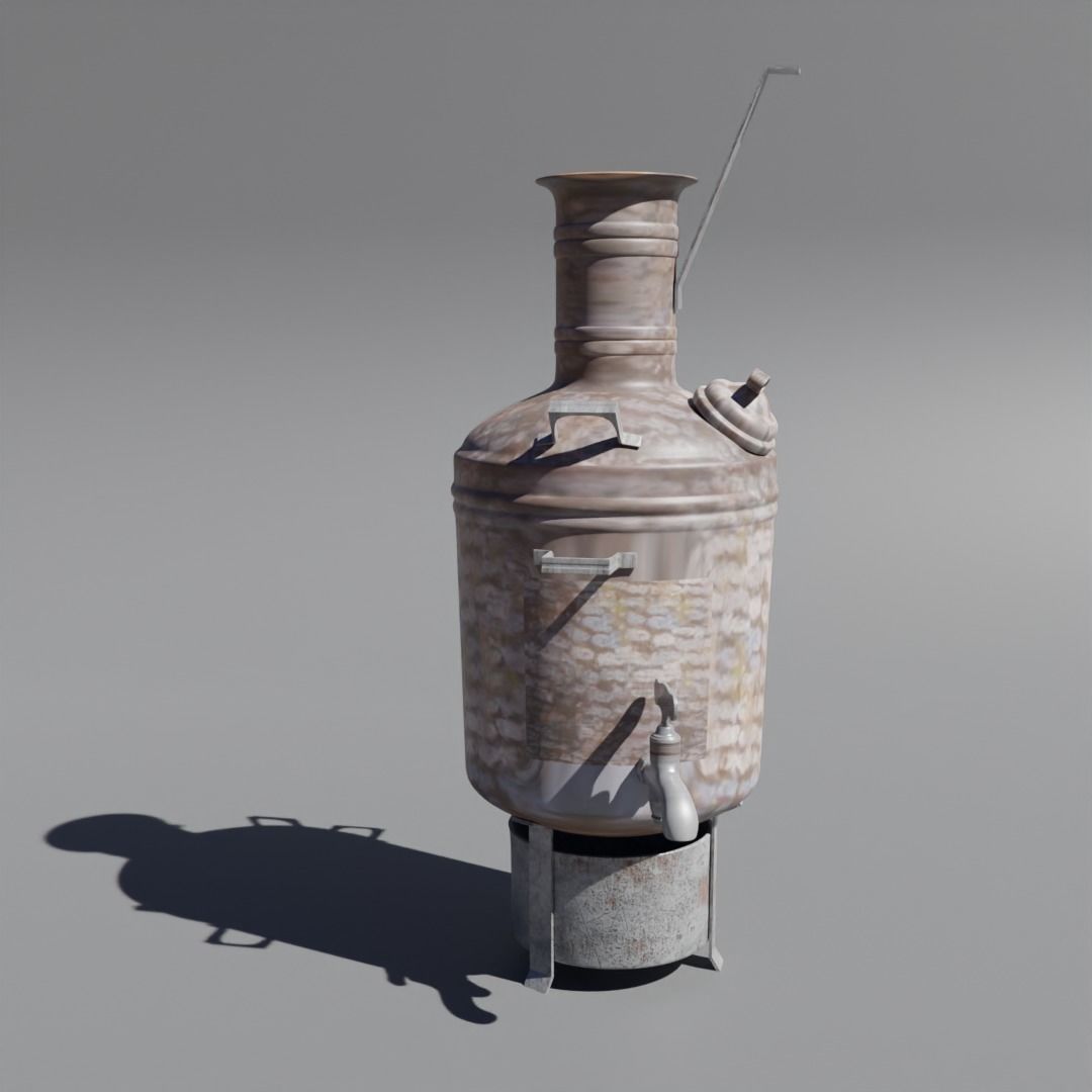 Low Poly 3d Boiler in Indian Tea Shops Low-poly 3D model_17