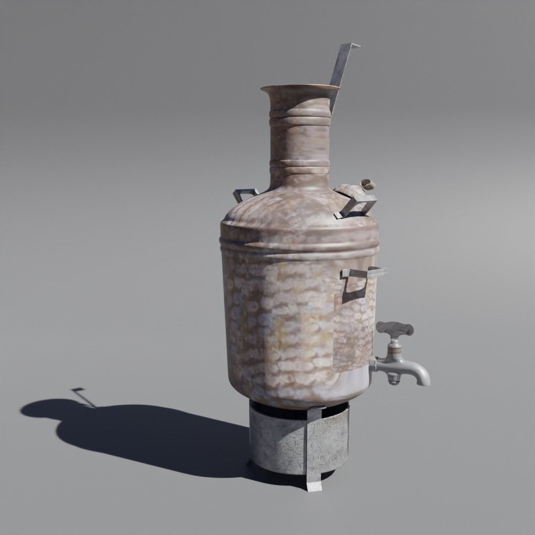 Low Poly 3d Boiler in Indian Tea Shops Low-poly 3D model_24